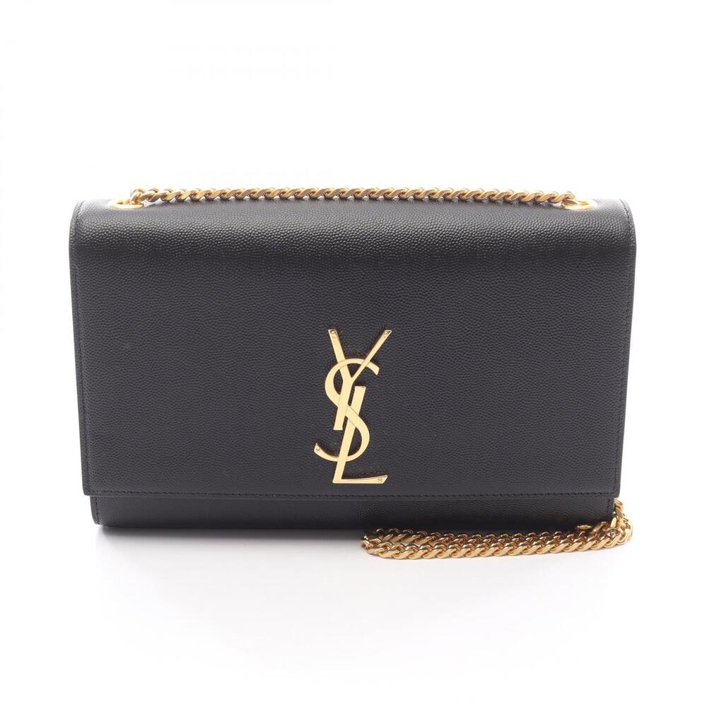 Saint Laurent Paris Kate Shoulder Bag Leather Black
